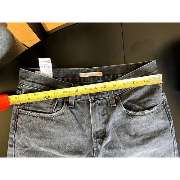Levis Women Middy Straight Jeans, Washed Black, Size W26, red tab, zip fly jeans - Picture 10 of 16